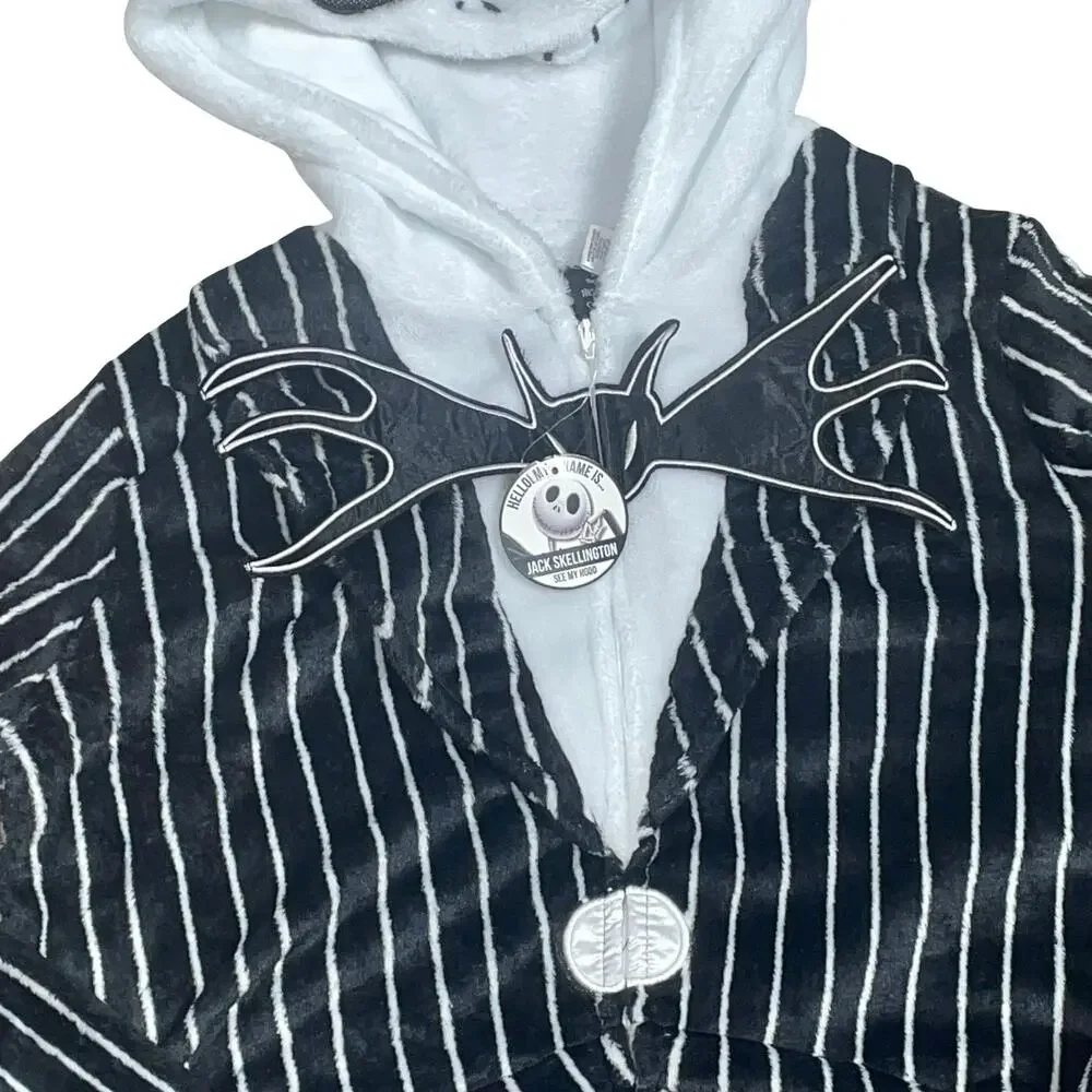 Disney Nightmare Before Christmas Jack Skellington Union Suit XL 16-18 Bat Bow - Picture 5 of 13